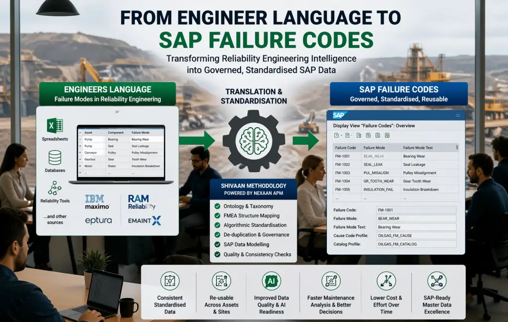 SAP failure codes for a Tier 1 oil and gas client